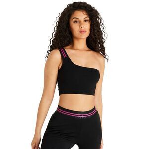 SikSilk Womens/Ladies Cropped One Bralette / Black